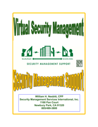Virtual Security Management - Security Management Support